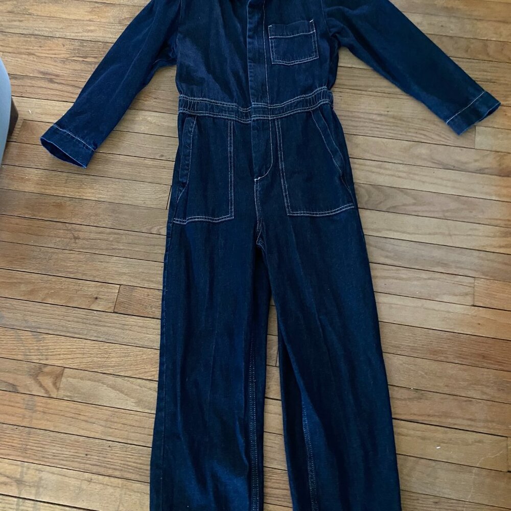 Anthropologie Seventy + Mochi Dark Denim LORNA Jumpsuit - Size 4
